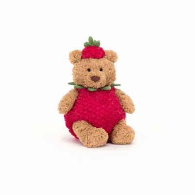 Jellycat Bartholomew Strawberry Bear UK | 08413NGKO